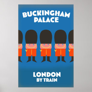 Buckingham Palace London by train Poster