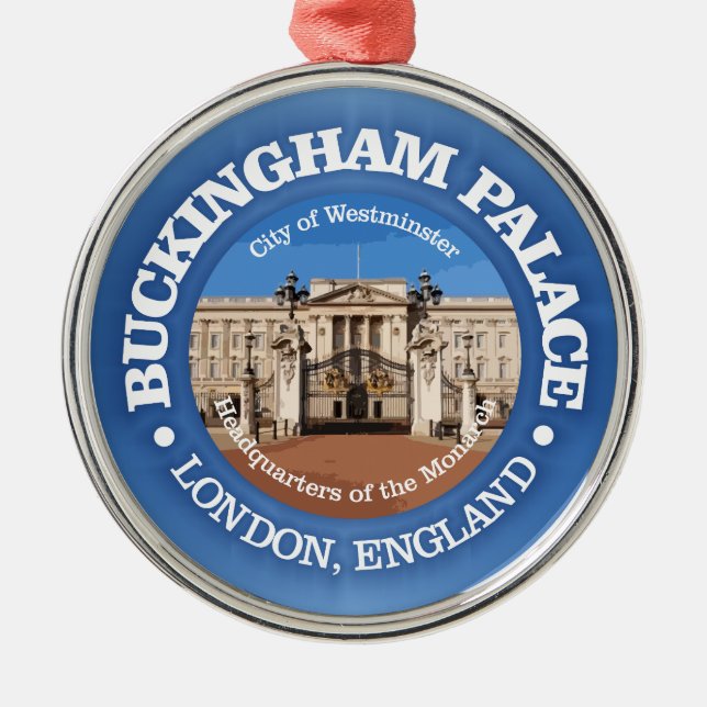 Buckingham Palace (rd) Metal Tree Decoration (Front)