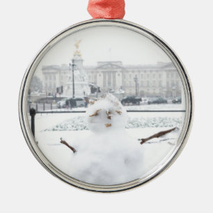Buckingham Palace snowman London Metal Tree Decoration