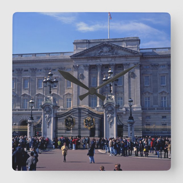 Buckingham Palace Square Wall Clock (Front)