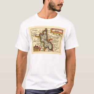 Buckinghamshire County England Old Antiquarian Map T-Shirt