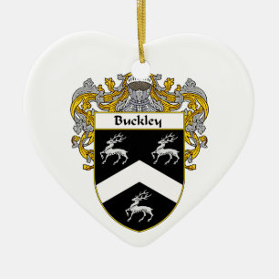 Buckley Coat of Arms/Family Crest Ceramic Tree Decoration