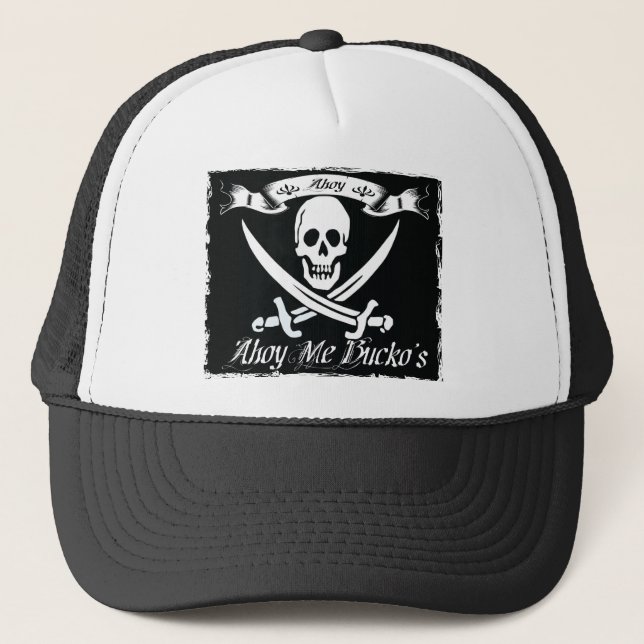 bucko pirate trucker hat (Front)