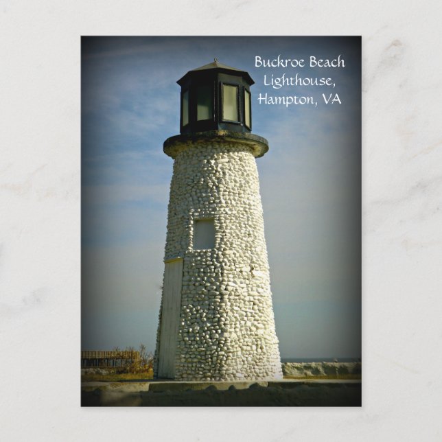 Buckroe Beach Lighthouse Hampton, VA Postcard (Front)