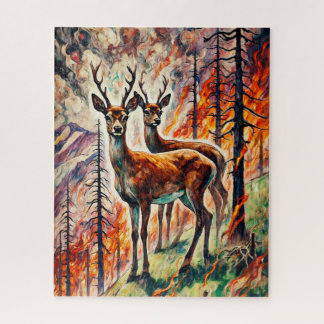 Bucks on the Flaming Mountain 500 Piece Puzzle