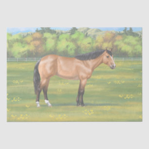 Buckskin Dun Quarter Horse Tissue Paper