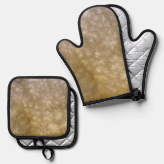 Buckskin Horse Dapples Coat Pattern Oven Mitt & Pot Holder Set