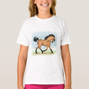 Buckskin Horse Educational Equine Anatomy T-Shirt