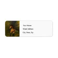 Buckskin Horse in the Forest - Address Labels