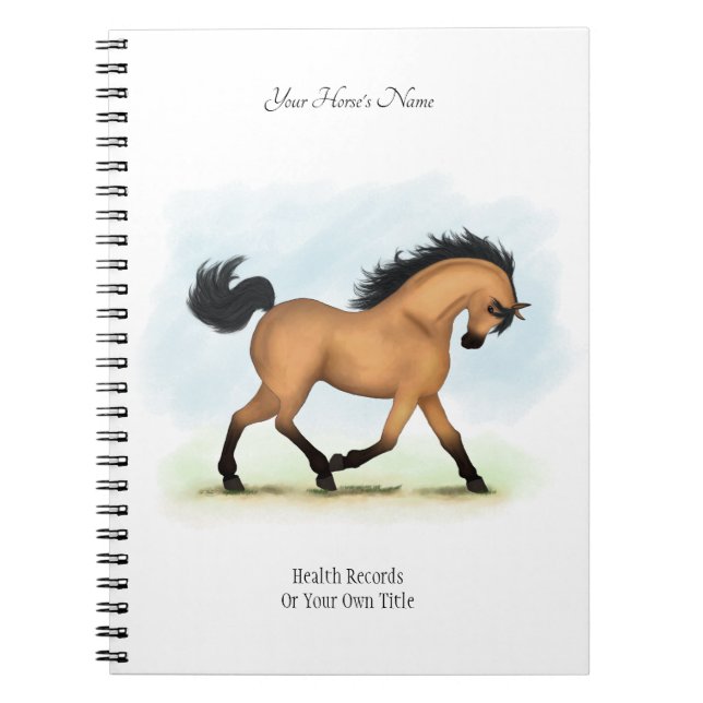Buckskin Personalised Horse Owner's Journal (Front)