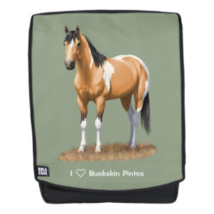 Buckskin Pinto Dun Paint Horse Staillion Backpack