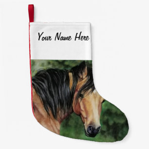 Buckskin Quarter Horse mare Small Christmas Stocking