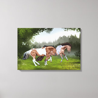 Buckskin Tobiano Paint Horses Canvas Print