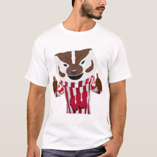 Bucky Badger Cartoon Drawing T-Shirt