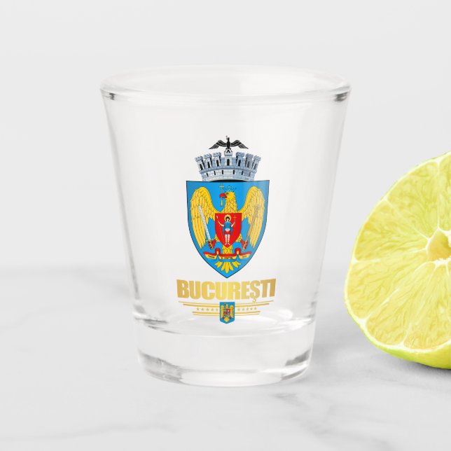 Bucuresti (Bucharest) COA Shot Glass (Front)