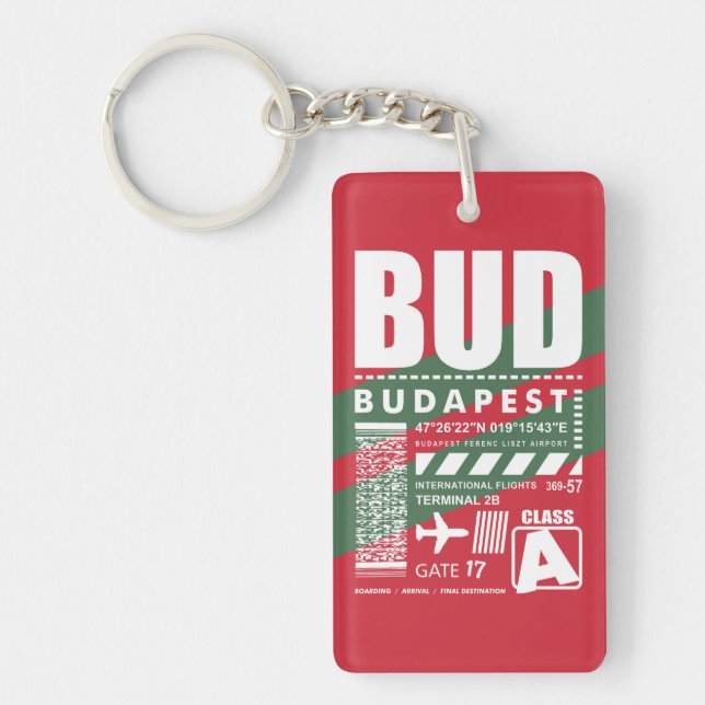 BUD Budapest Airport Key Ring (Front)