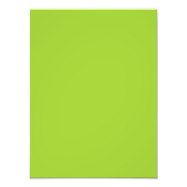 Bud Green Personalised Light Lime Colour Backgroun Photo Print (Front)