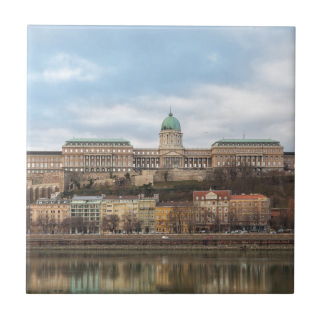 Buda Castle Hungary Budapest at day Tile (Front)
