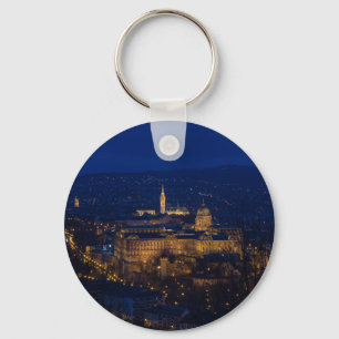 Buda Castle Hungary Budapest at night Key Ring