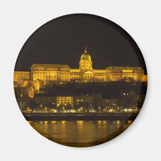 Buda Castle Hungary Budapest at night Magnet (Front)