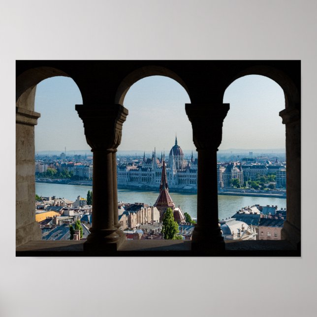 Budapest and hungarian parliament poster (Front)