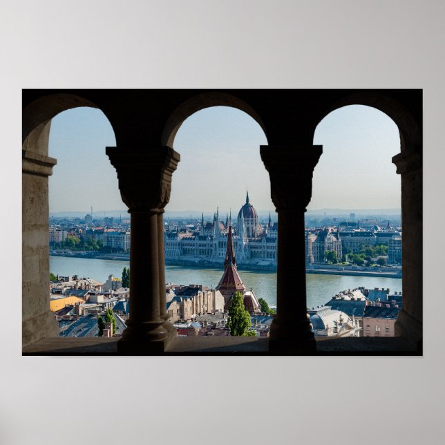 Budapest and hungarian parliament poster (Front)