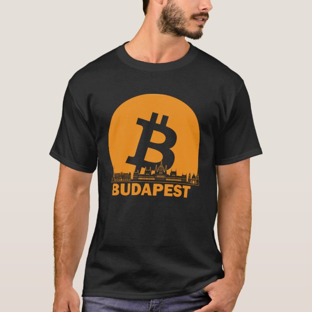 Budapest Bitcoin Maximalist  Bitcoin Budapest Skyl T-Shirt (Front)