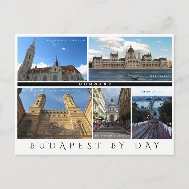 Budapest by Day Postcard (Front)