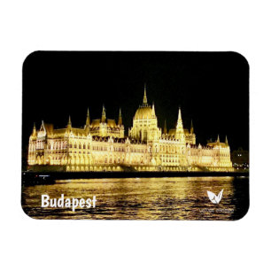 Budapest by night - magnet by Velvet Escape