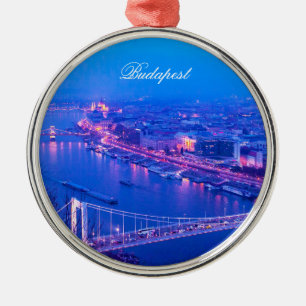 Budapest by Night Metal Tree Decoration