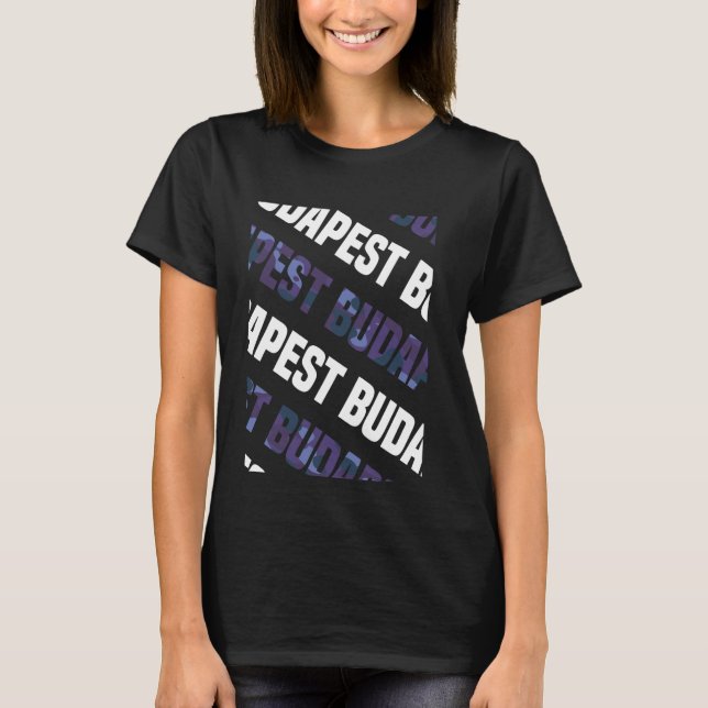 Budapest Camo Pattern Purple Camouflage T-Shirt (Front)