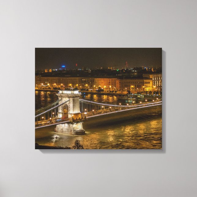 Budapest Chain bridge Canvas Print (Front)