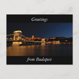 Budapest Chain bridge Postcard