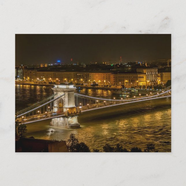 Budapest Chain Bridge Postcard (Front)