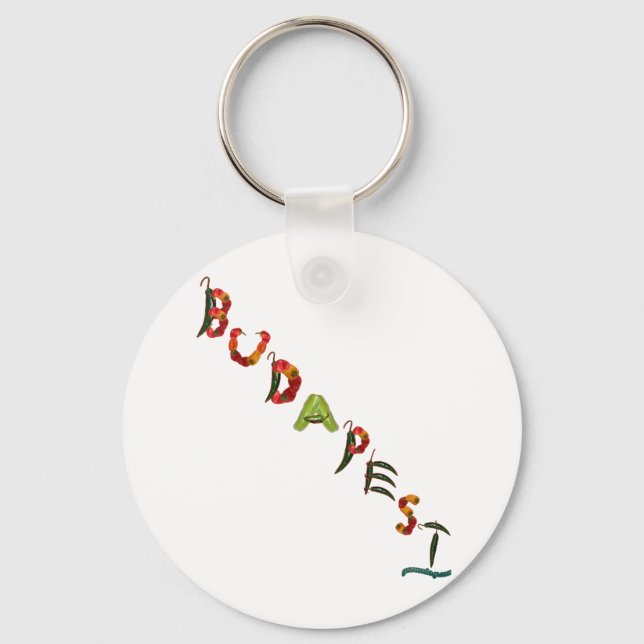 Budapest Chilli Peppers Key Ring (Front)