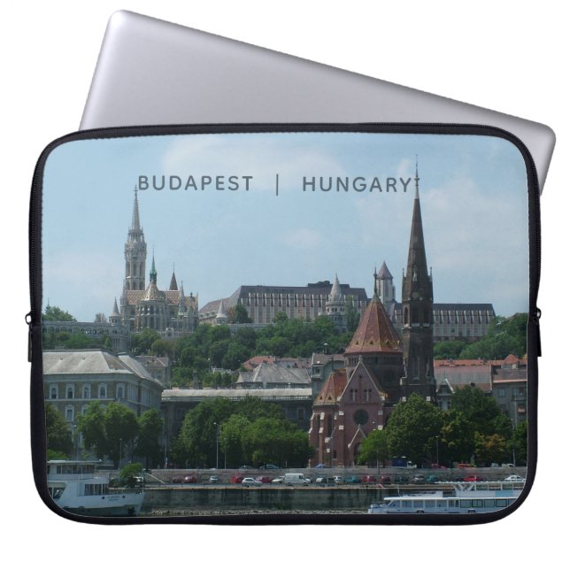 Budapest custom text laptop sleeves 2 (Front)