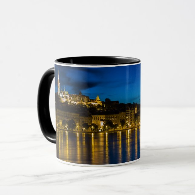 Budapest Danube River Reflection Water At Night PH Mug (Front Left)