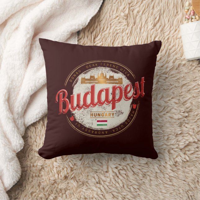 Budapest Design Hungary Vintage Parliament Cushion (Blanket)