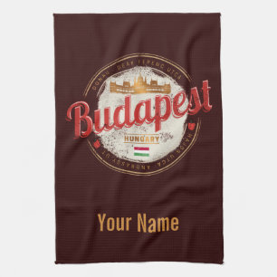 Budapest Design Hungary Vintage Parliament Tea Towel