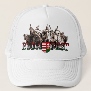 Budapest Hungarian Heroes Arrangement With Flag Trucker Hat
