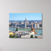 Budapest Hungarian Parliament view canvas print
