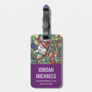 Budapest, Hungary City Map Luggage Tag