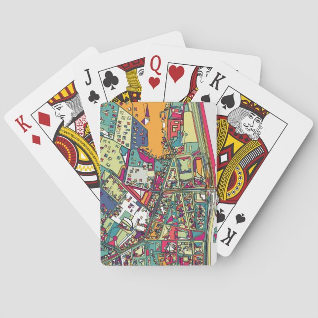 Budapest, Hungary | City Map Playing Cards (Back)