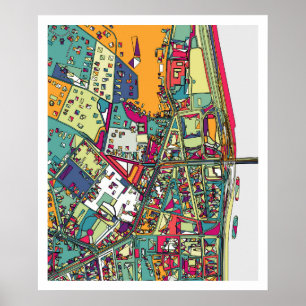 Budapest, Hungary City Map Poster