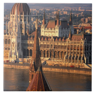 Budapest, Hungary, Danube River, Parliament Tile