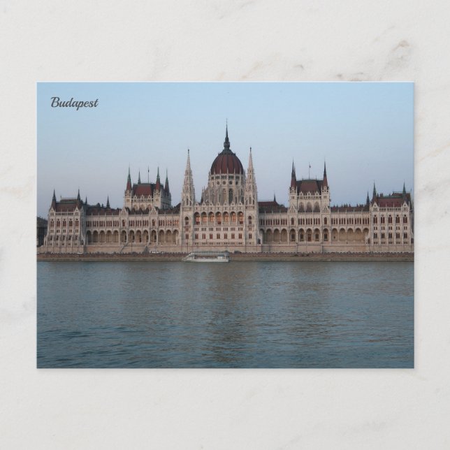 Budapest Hungary Holiday Postcard (Front)