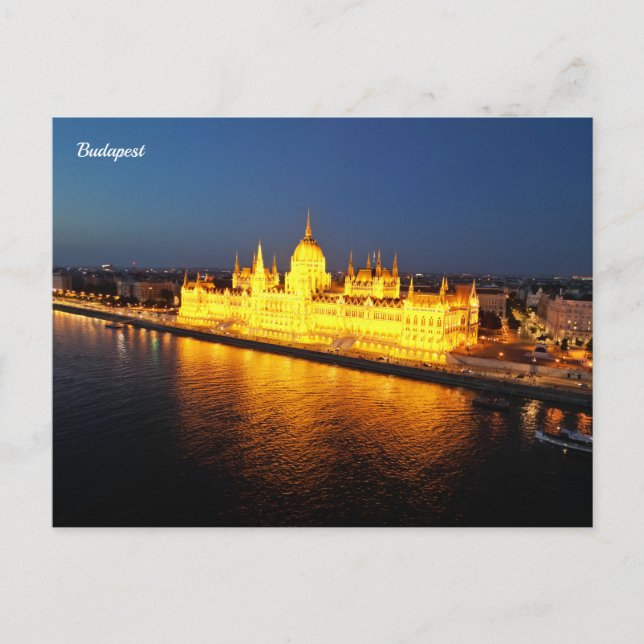Budapest Hungary Holiday Postcard (Front)