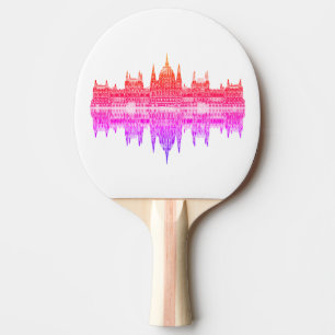 Budapest Hungary Parliament Architecture Sketch Ping Pong Paddle