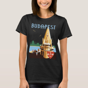 Budapest Hungary Parliament Blue Travel T-Shirt