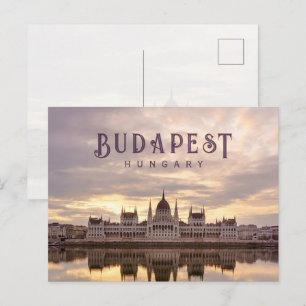 Budapest Hungary parliament landscape travel photo Postcard